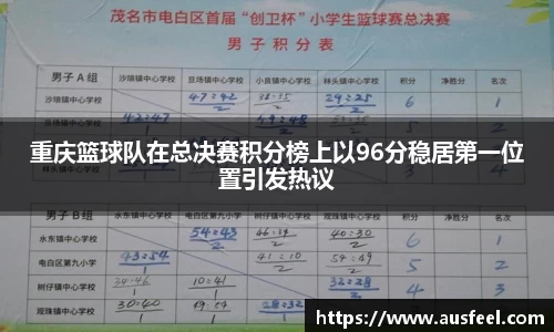 重庆篮球队在总决赛积分榜上以96分稳居第一位置引发热议